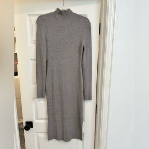 Gray Vici Sweater Mock Neck Dress